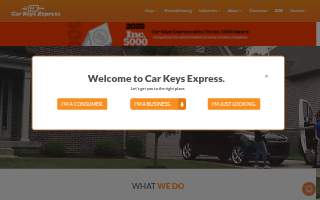 Car Keys Express website