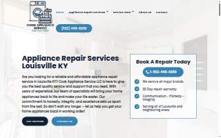 Cook Appliance Service LLC website