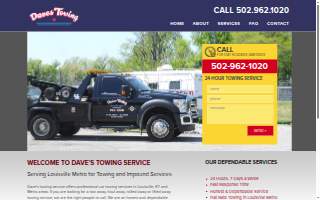 Dave's Towing Service website