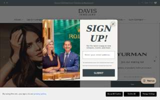 Davis Jewelers website