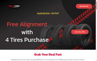 Deals Tires website