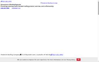 Frederick Roofing Company website