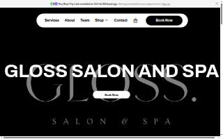 Gloss Salon and Spa website