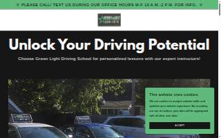 Green Light Driving School website