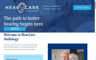 HearCare Audiology website
