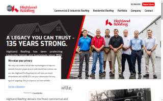 Highland Roofing website