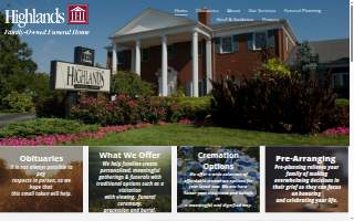 Highlands Funeral Home website