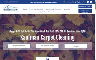 Kaufman Carpet Cleaning website