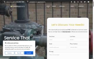 Louisville Mechanical Services website