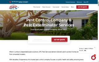 OPC Pest Services website