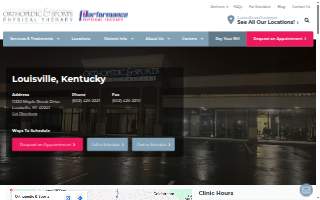 Orthopedic & Sports Physical Therapy website