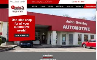 Overley Automotive website