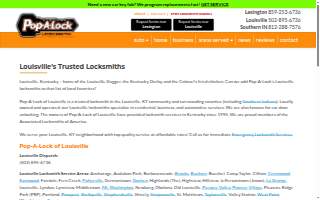 Pop-A-Lock Locksmith website