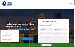 Price Point Insurance Services website