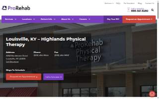 ProRehab Physical Therapy - Highlands website