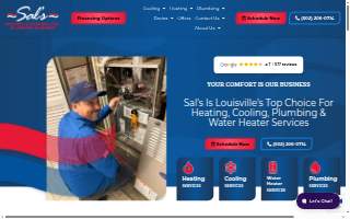 Sal's Heating & Cooling, Plumbing & Sewer website