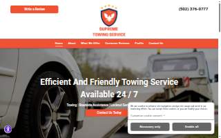 Supreme Towing Service website