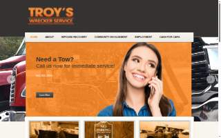 Troy's Wrecker Service website