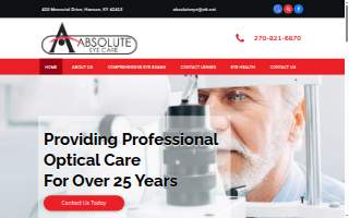 Absolute Eye Care website
