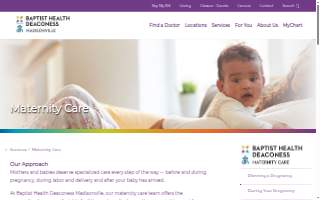 Baptist Health Deaconess Madisonville Mother & Baby Care website