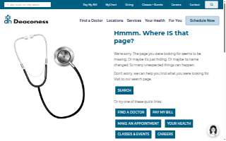 Baptist Health Deaconess Medical Group Cardiology website