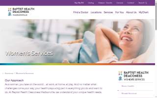 Baptist Health Deaconess Medical Group OB/GYN website