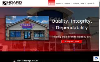Hoard Custom Signs LLC website