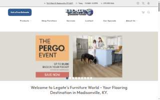 Legate's Furniture World website