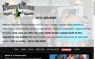 Madisonville Magical Memories Photo Booth website