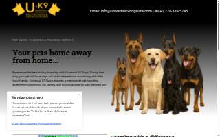 Universal K9 Dogs USA website