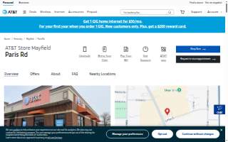 AT&T Store of Mayfield website