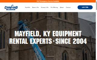 Crawford Equipment Rentals website