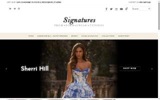 Signatures Formal Boutique website