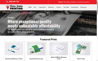 Three States Printing website
