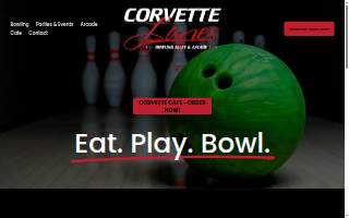 Corvette Lanes Bowling Alley & Café website