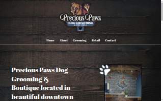 Precious Paws Grooming Parlor website