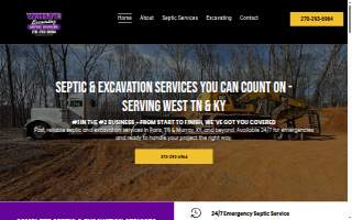 White Excavating & Septic Systems website