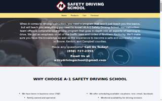 A-1 Safety Driving School of Newport website