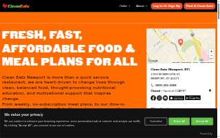Clean Eatz of Newport website