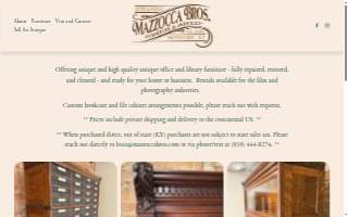 Mazzocca Bros. Furniture & Antiques website