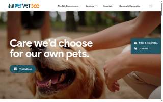 PetVet365 Pet Hospital Cincinnati/Newport website