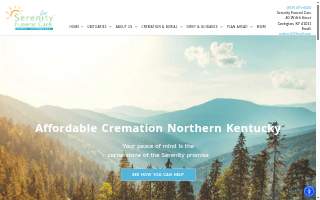 Serenity Funeral Care of Newport website