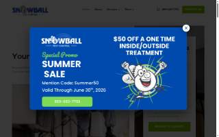 Snowball Pest Control of Newport website