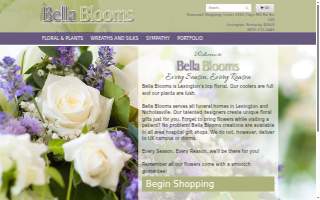 Bella Blooms Florist and Gifts website