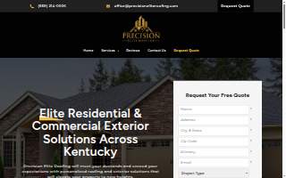 Precision Elite Roofing website