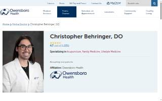 Christopher Behringer, DO website