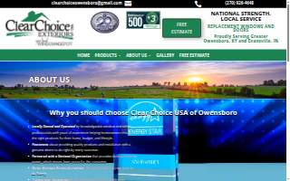 Clear Choice Exteriors USA of Owensboro KY website