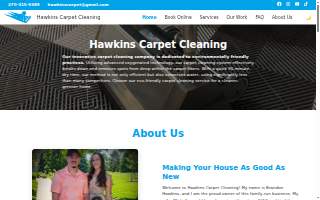 Hawkins Carpet Cleaning website