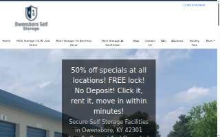 Owensboro Self Storage - Southtown website