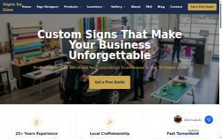 Signs By Gina website